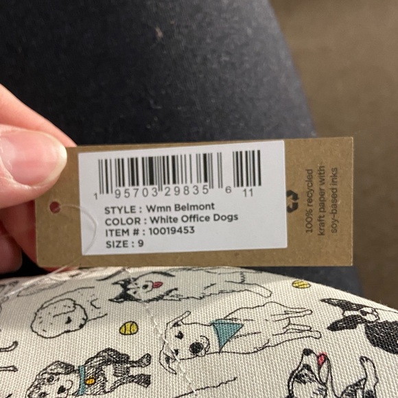 Toms White Flats with Dog Print - Picture 4 of 4